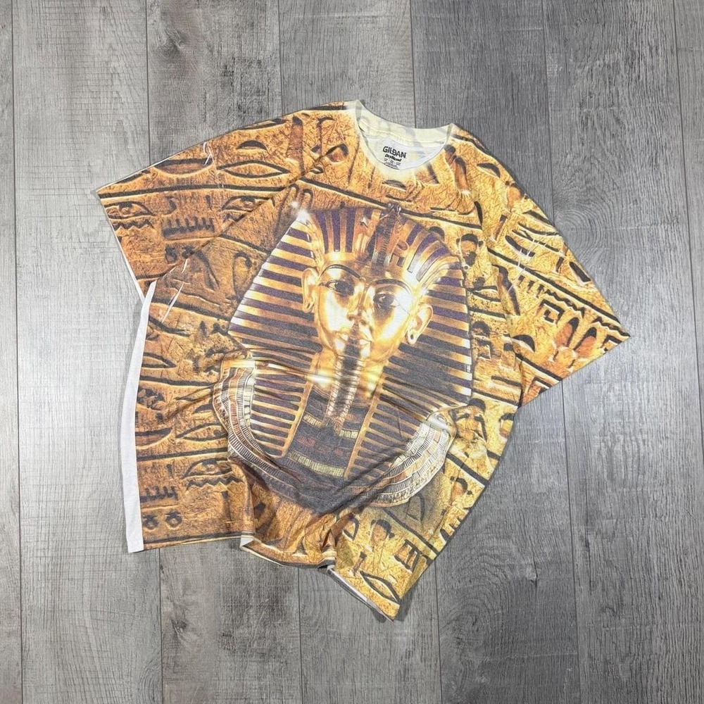 Vintage Y2K style Egyptian king tire aop graphic t shirt